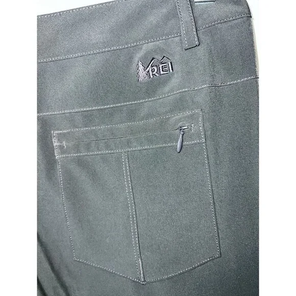 REI Womens Gray Pants Convertible Hiking Roll up - Size 12 Straight Boot Cut P - Picture 3 of 9
